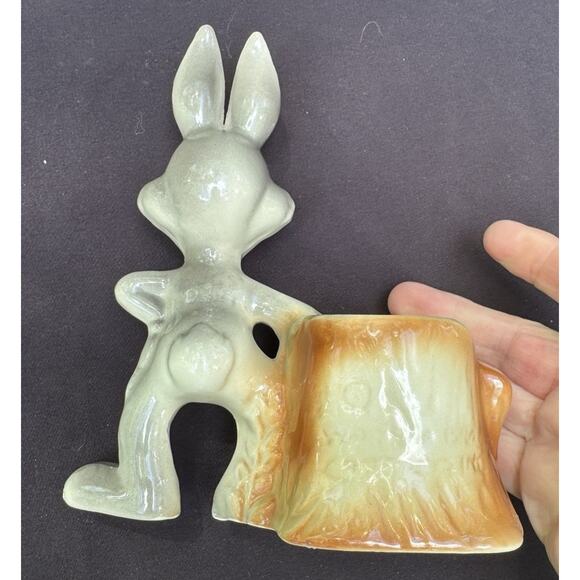 Vintage 1950's Bugs Bunny Cartoon Character Planter Marked Warner BROS Brothers! - Picture 4 of 10